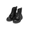 Schnürboots GEOX "J SHAYLAX GIRL", Kinder, Gr. 32, schwarz, Leder, modisch, Schuhe, Klassischer Schnürboots, Größenschablone zum Download