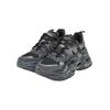Trainingsschuh BUFFALO "Buffalo Triplet Hollow Vntg -Vegan Nappa/Mesh", Damen, Gr. 41, schwarz (schwarz, silber), Textil, Schuhe