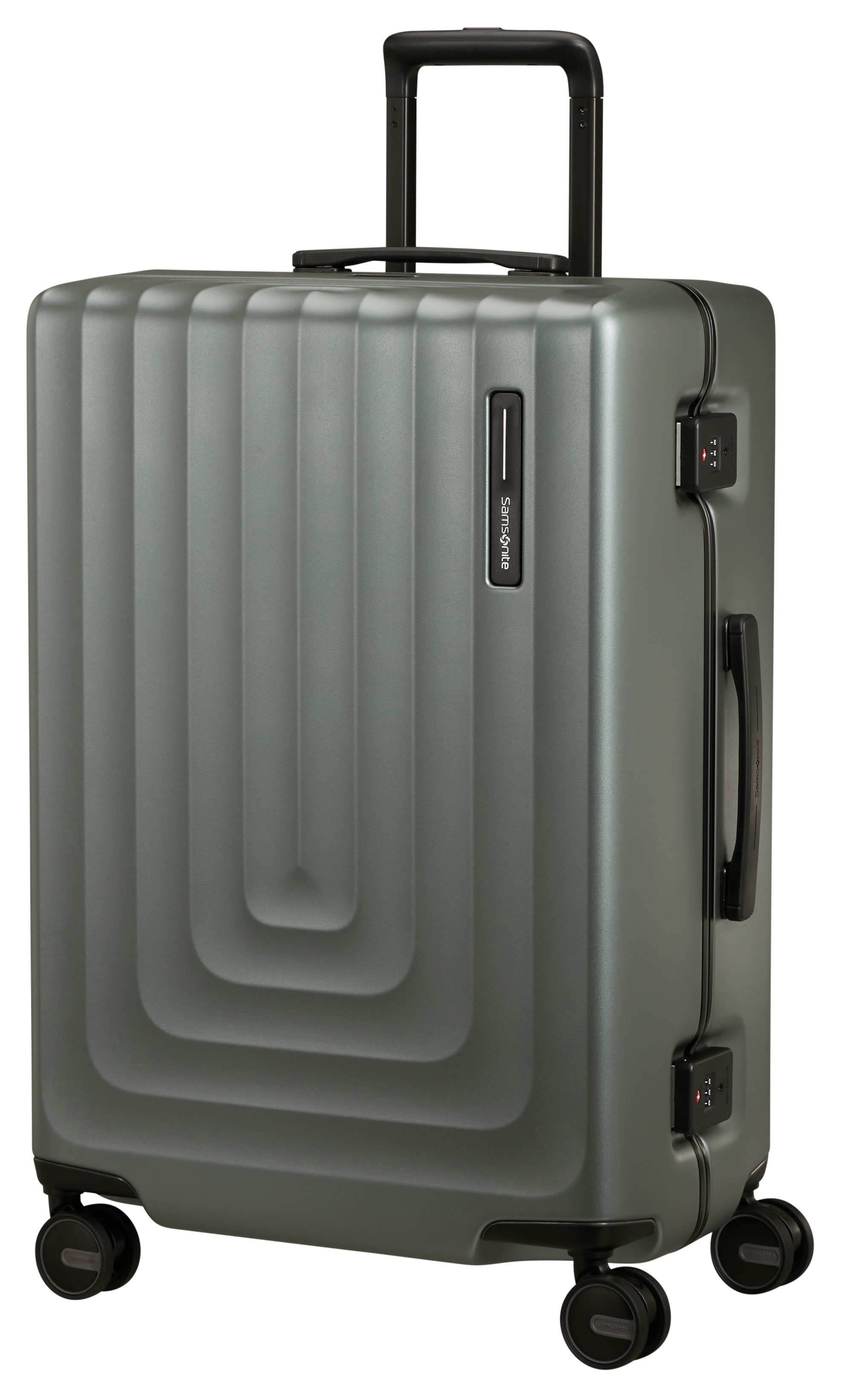 Hartschalen-Trolley SAMSONITE "FOCUS, verschiedene Größen und Farben", Gr. B/H/T: 47cm x 69cm x 27cm 75 l, matt sage khaki, Polycarbonat, Koffer, Reisegepäck, Hartschalen-Koffer, TSA-Schloss Image