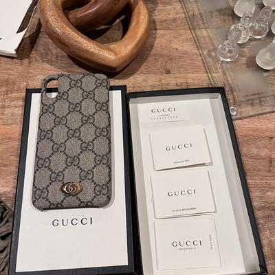 Gucci Cell Phones & Accessories | Gucci Logo Monogram Iphone Xs Max Cell Phone Case | Color: Gray | Size: Os