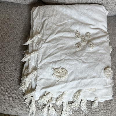 Anthropologie Bedding | Anthropologie Cream Boho King Size Duvet Cover Bohemian Cottage Core | Color: Cream | Size: King