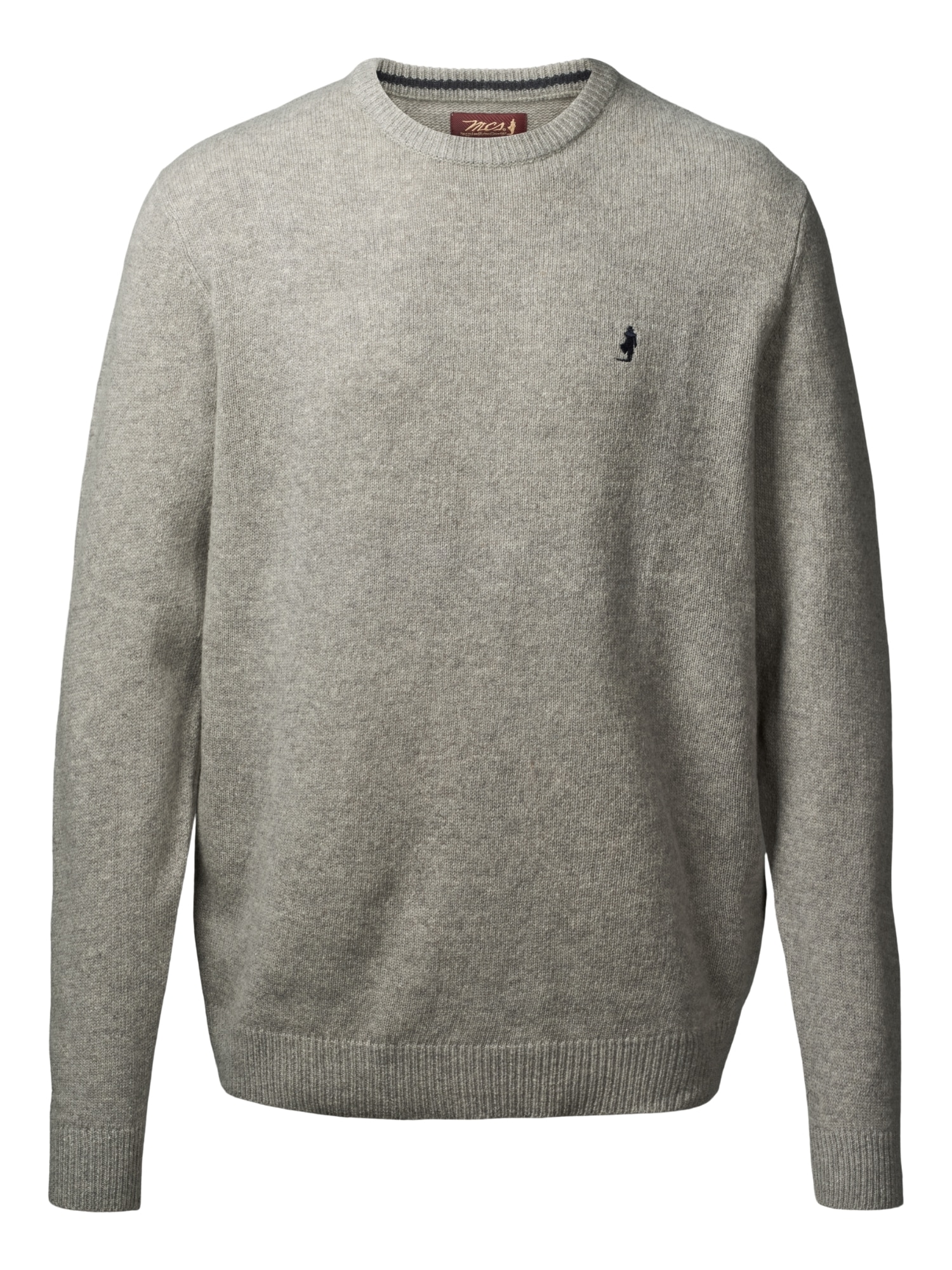 Rundhalspullover MCS "MCS Pullover Adrian", Herren, Gr. XL, l.graumel, Obermaterial: 80% Wolle, 20% Polyester, Pullover Image