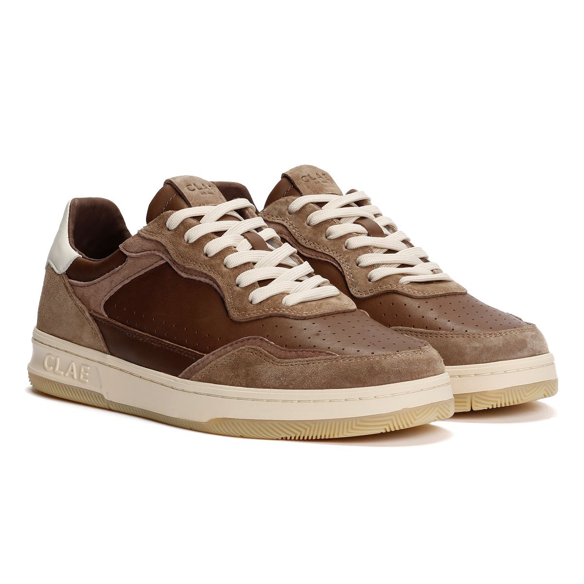Clae Haywood Herren Turnschuhe Aus Braunem Leder