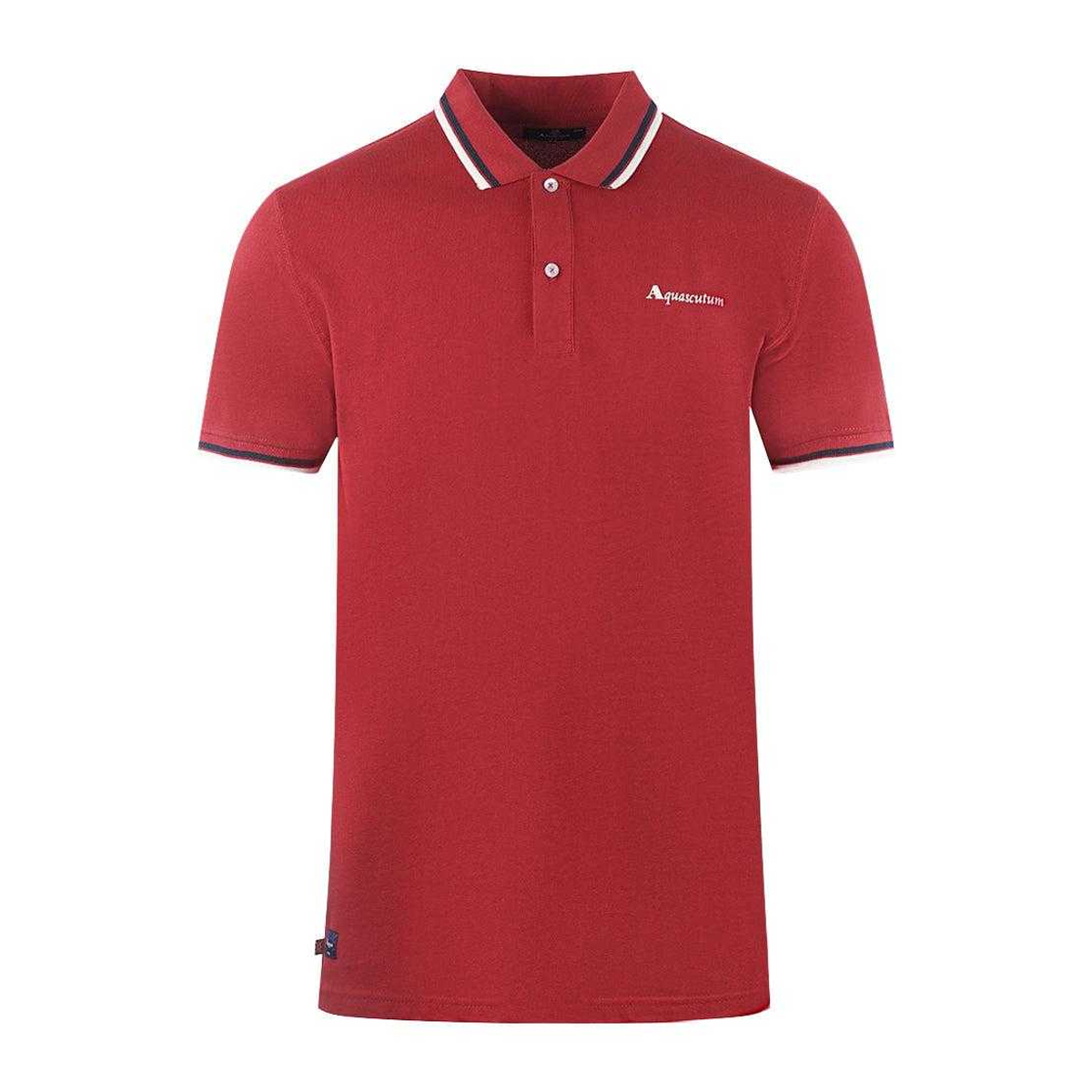 Aquascutum - Poloshirt für Herren/Damen Unisex, Logo (Rot) Image