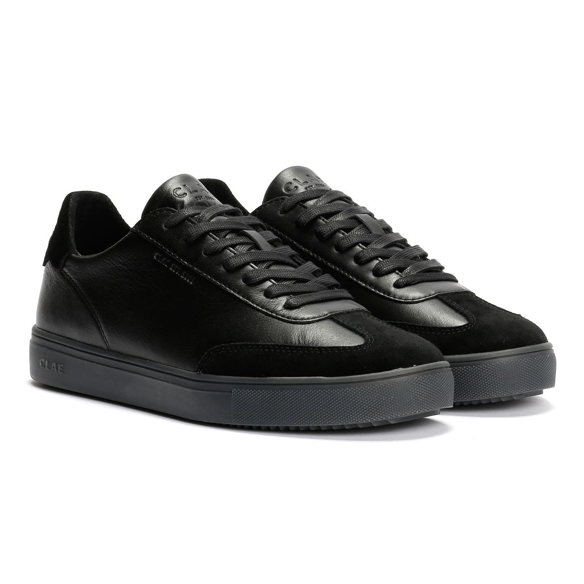 Clae Deane Herren Schwarz Leder Sneaker