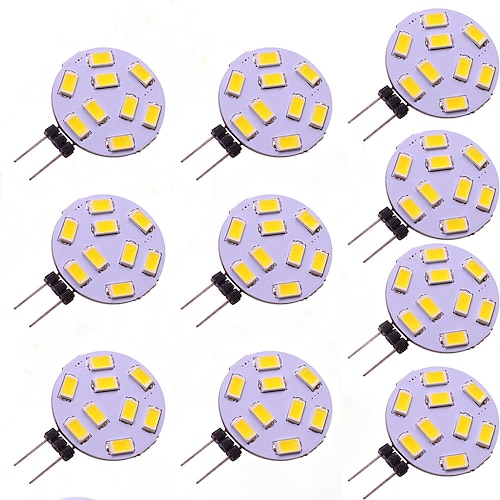 G4 LED-Scheibenbirne 2 W AC DC 12 V 24 V Unterschrank-Puck-Glühbirnen G4 LED T3 20 W Halogen-JC-Glühbirnen-Ersatz 10 Stück Image