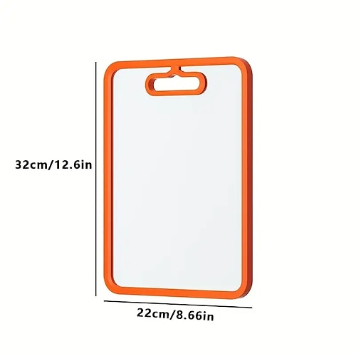 doppelseitiges Schneidebrett aus gehärtetem Glas, tragbares Küchenwerkzeug zum Hacken, Schneiden und Zerteilen von Obstamp;Gemüse, ideal für Camping und Outdoor Image