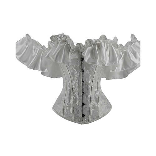 Damen Korsett Shapewear Taillenmieder Formende Unterwäsche Sexy Korsett Sexy Süß Einfarbig Gerafft Rückenfrei Urlaub Straße Date Ärmellos Korsett Schwarz Weiß Beige Frühling Herbst Figurbetonter Image