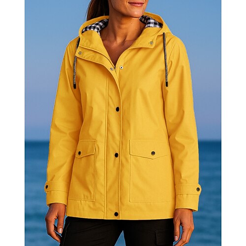 Damen Windjacke Outdoorjacke Wanderjacke Außen Wasserdicht Winddicht Schnelltrocknend Leicht Wanderoutfits Wanderbekleidung Frühling Herbst Jacke Jagd Klettern Camping / Wandern / Höhlenforschung Image