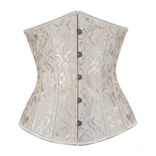 Damen Korsett Shapewear Taillenmieder Formende Unterwäsche Sexy Korsett Mode Süß Einfarbig Rückenfrei Urlaub Party Straße Ärmellos Korsett Weiß Rote Beige Frühling Herbst Figurbetonter Schnitt Image