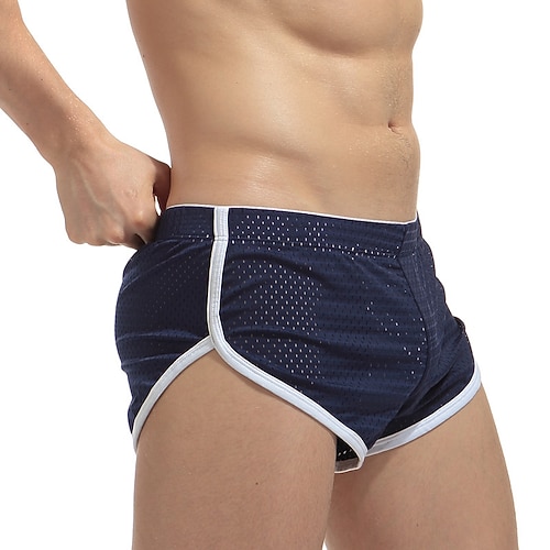 Herren Sportwäsche Kurze Boxershorts Netz Unterteile Fitnessstudio Athleisure Trainieren Sommer Frühling Atmungsaktiv Fitnessstudio Training Laufen Normale Passform Sportbekleidung Sportkleidung Image