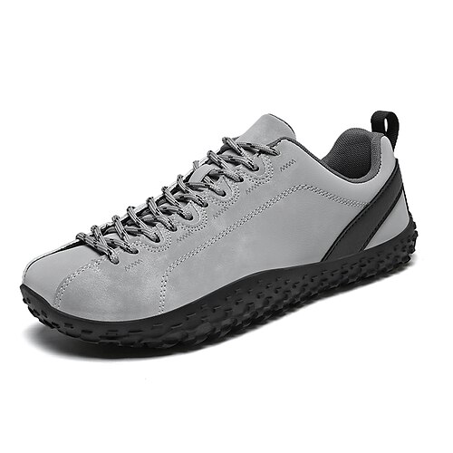 Braune Freizeit-Wanderschuhe für Herren – bequeme Low-Top-Outdoor-Sneaker mit blauem Schnürsenkel-Design zum Wandern, Reisen und für tägliche Aktivitäten Image