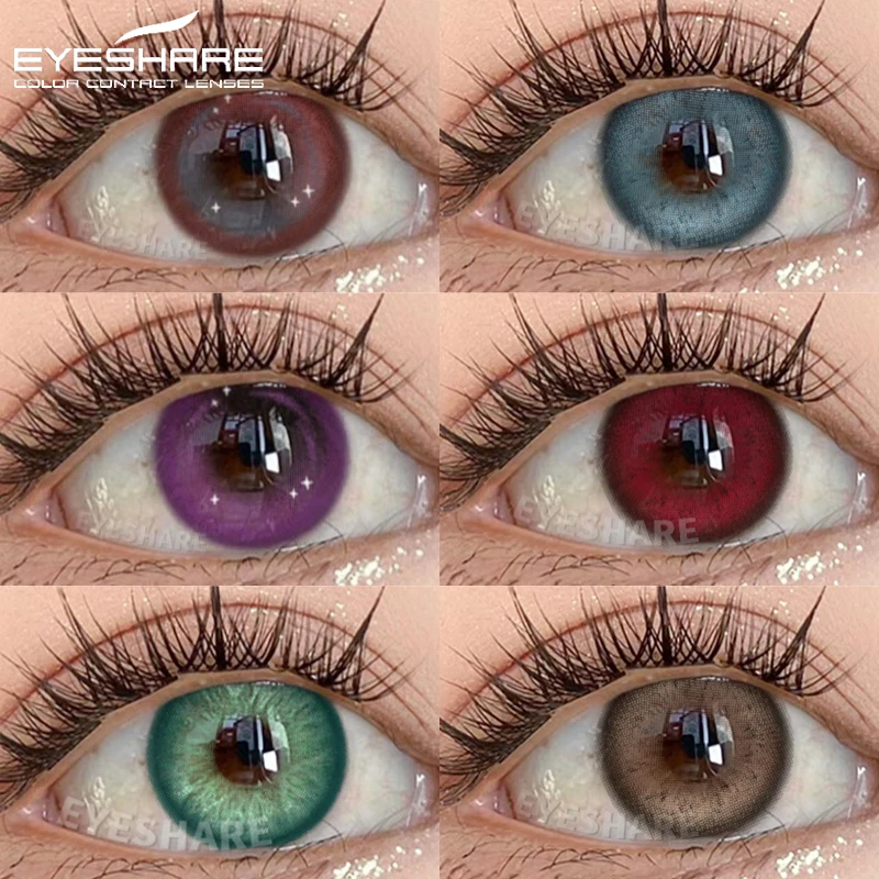 EYESHARE 1 Paar koreanische Linsen, farbige Kontaktlinsen, Kosmetik, lila Linsen, Make-up, rote Augenlinse, grüne Kontakte, Schönheits-Make-up Image