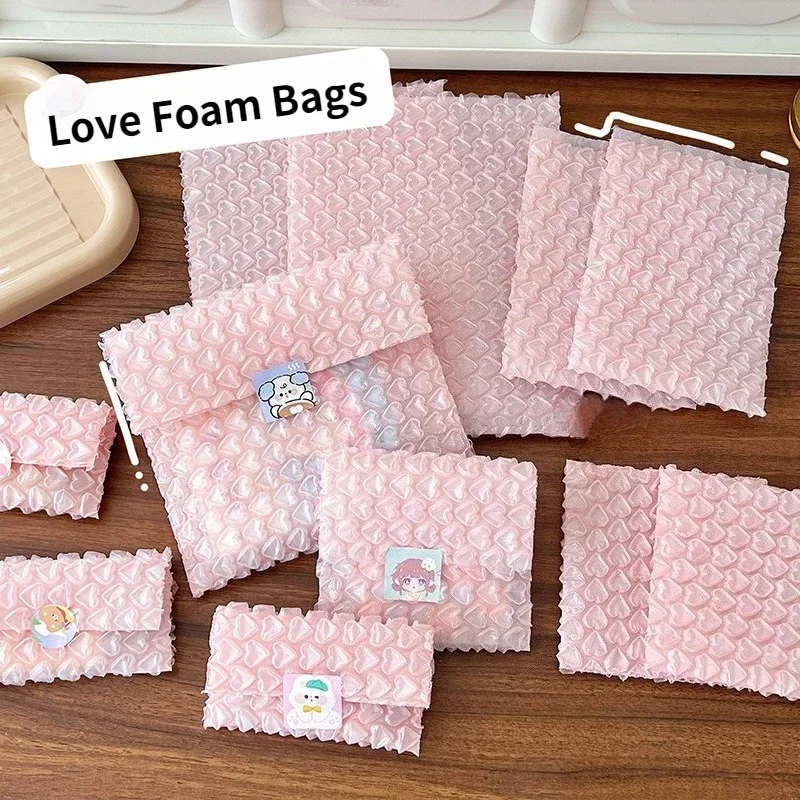10/20 Stück herzförmige wasserdichte Luftpolstertaschen Liebesverpackung Express Luftpolstertaschen stoßfeste Umschlagschutztaschen Image