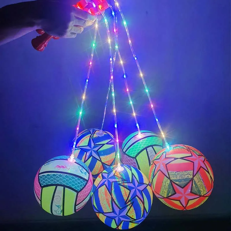 1-10PCS Leuchten Blinkende Schaukel Ball Springenden Spielzeug Party Glow Ball Handheld Übung Ball Weihnachten Halloween Geschenk für Kinder Image