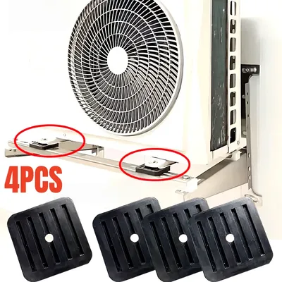 4PCS Outdoor AC Unit Universal Vibrationsdämpfer Pads mit erhöhtem, wasserdichtem, quadratischem Fuß Klimaanlagen reduzieren Lärm Shock Pad