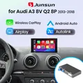 Junsun Android Auto Wireless CarPlay per Audi A3 8v Q2 8P 2013-2018 Mirror Link AirPlay Bluetooth USB Telecamera di retromarcia di navigazione