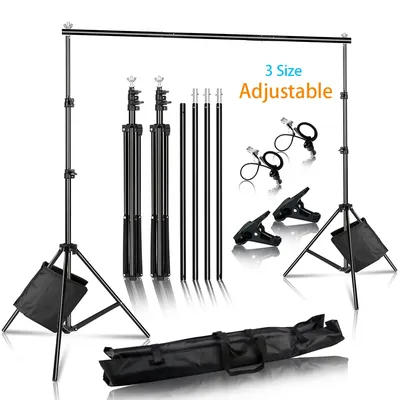 Photography Backdrop Stand Photo Studio Background Backdrops Chromakey Green Screen Support System Frame Carry Bag Light Kits