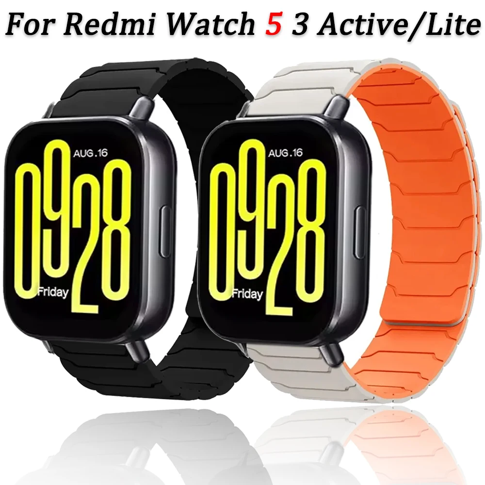 22 mm 20 mm magnetisches Silikonarmband für Redmi Watch 5 Actvie/Redmi Watch 5 Lite Sportarmband Correa für Redmi Watch 3 Active/Lite Image