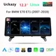 Stereo per auto CarPlay wireless da 12,3 pollici Linux / Qualcomm 665 Android 14 per BMW X5 E70 F15 X6 E71 F16 2007-2013 Schermo radio