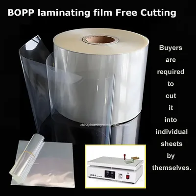 Bopp Packaging Film Roll Transparent For Gift Perfume Boxes cosmetic Film Packaging Size Free Cutting Shrink Wrap Customizable
