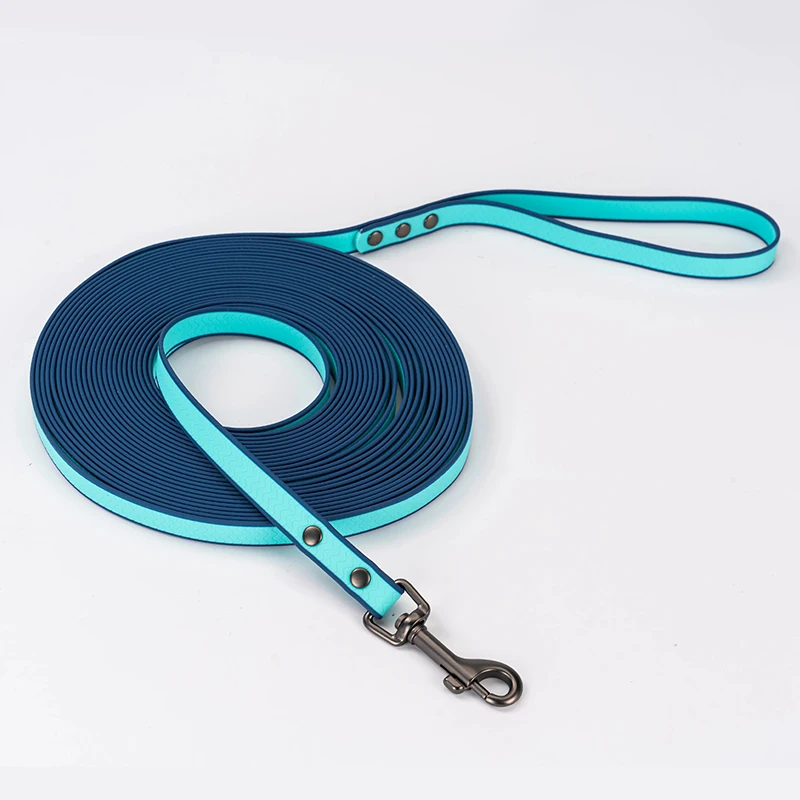 Lange Hundeleine, PVC-Leinen, 5 m, 10 m, wasserdicht, leicht zu reinigen, für mittelgroße und große Hunde, Spaziergänge