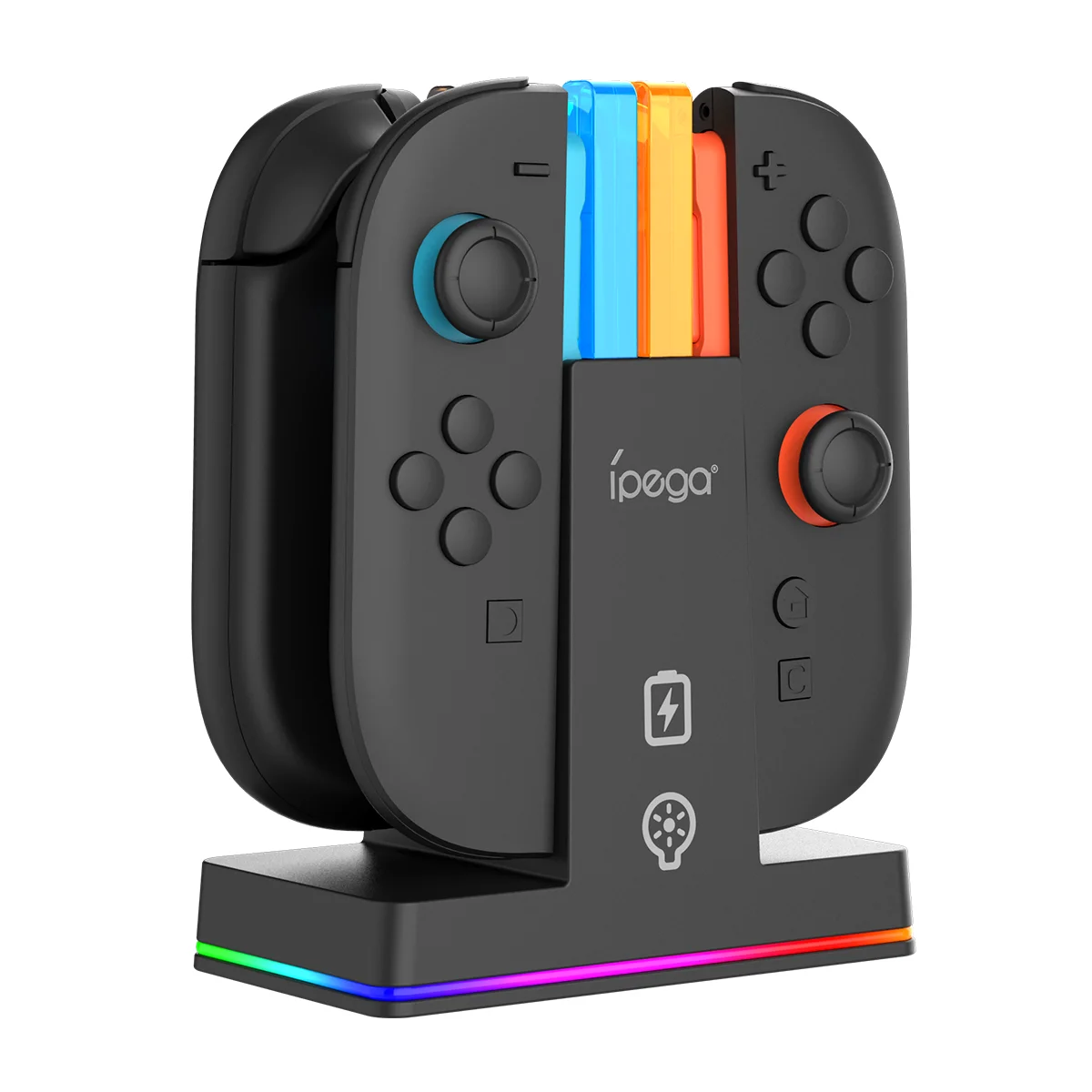 Ladestation für Nintendo Switch 2 Joy Con, PG-SW2085 4-in-1 magnetischer Joy Con-Ladeständer mit RGB-Basis und LED-Anzeige, Image