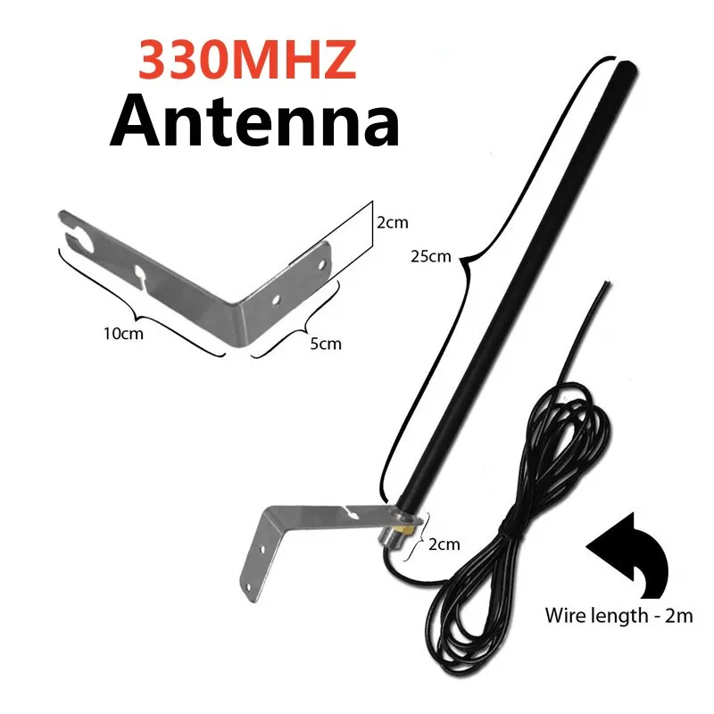 330MHz Antenne für Gate Garage Radio Signal Booster Wireless Repeater, Gate Control Antenne 250m Image