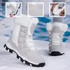 2025 neue Winter-Schneestiefel in Übergröße für Damen, Outdoor-Reisen, verdickt, plus Samt-Baumwollschuhe, High-Top-Stiefel, Damenschuhe