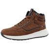 Winterboots MUSTANG SHOES "Luciano", Herren, Gr. 40, braun (nussbraun), Lederimitat, Textil, modisch, Schuhe, High Top Sneaker, Schnürboots mit Warmfutter
