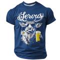 Per uomo Gergo divertente Tedesco Maglietta Manica Corta maglietta Stampa 3D Girocollo Camicia Moda Quotidiano Streetwear Quotidiano Nero Rosso Blu Estate Primavera Abbigliamento S M L XL XXL XXXL