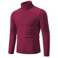 Per uomo Felpa Maglione A Coste Maglia Top Regolari Patchwork Lavorato a maglia Semplice Dolcevita Maglieria Contemporaneo Casuale Abbigliamento quotidiano Abbigliamento Autunno Nero Bianco L XL 2XL