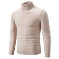 Per uomo Felpa Maglione A Coste Maglia Top Regolari Patchwork Lavorato a maglia Semplice Dolcevita Maglieria Contemporaneo Casuale Abbigliamento quotidiano Abbigliamento Autunno Nero Bianco L XL 2XL