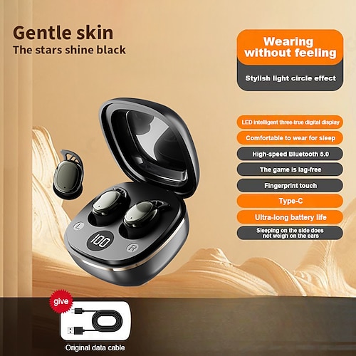 auricolari in-ear wireless mini bluetooth 5.3 touch control auricolari in-ear comodi auricolari da ufficio con riduzione del rumore
