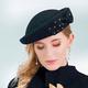 Copricapo 100% lana Berretto cappello Cappelli da pescatore Occasioni speciali Festa / Serata Kentucky Derby cocktail Astco reale Di tendenza Elegante Con Fiocco Borchie Copricapo Copricapo