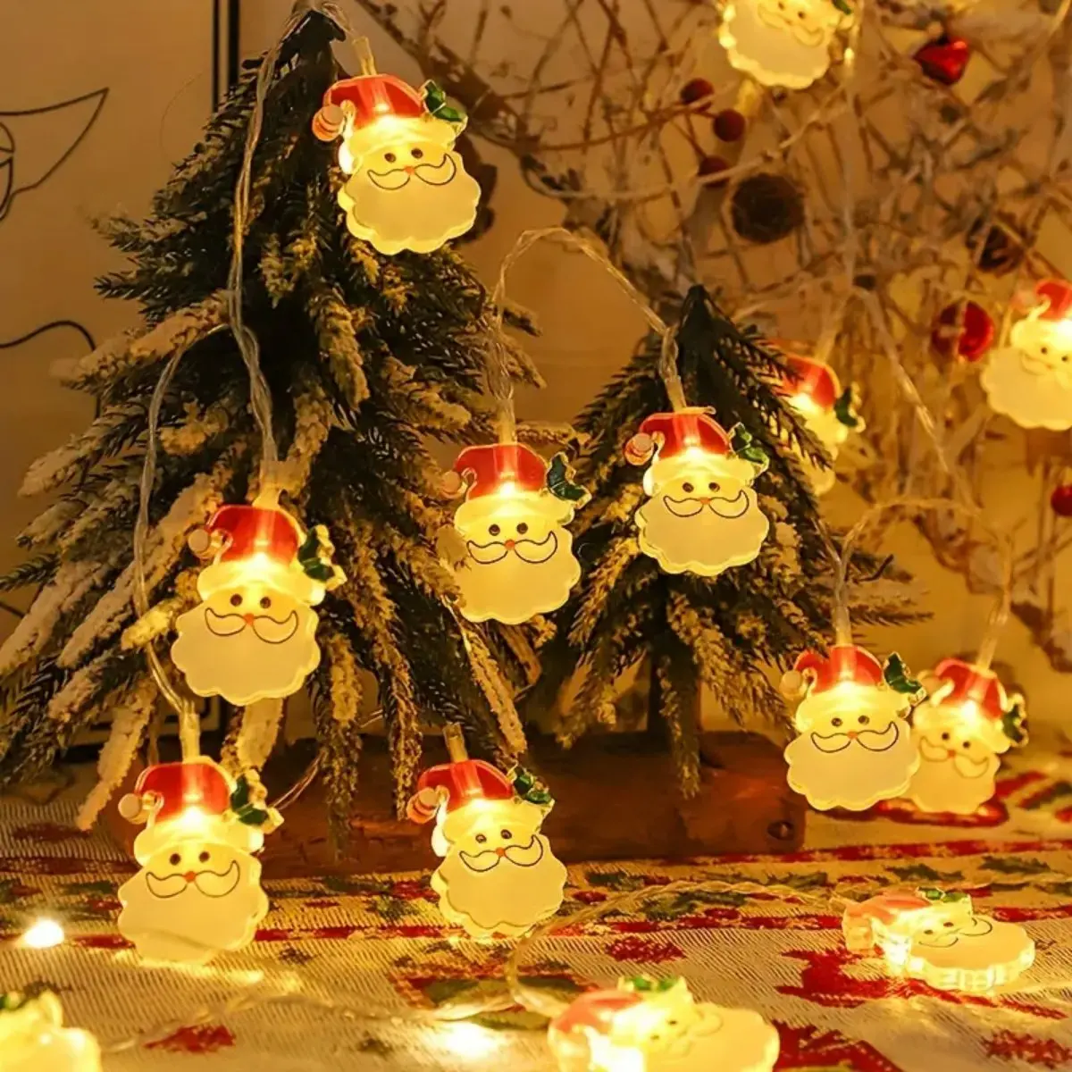 1pc Weihnachten Lichterketten Weihnachtsbaum & Schneemann & Santa Claus LED Lichterkette Für Zuhause Weihnachten Bäume Hochzeit innen Dekor