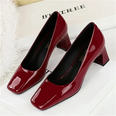 BIGTREE Mode Frauen Pumpen Mittleren Absätzen Karree High Heels 5 cm Elegante Bankett Damen Schuhe Zapatos De Mujer