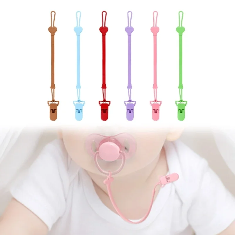 Baby Schnuller Anti-drop Kette Beißring Clip Sicherheit Silikon Strap Infant Nippel Schnuller Clip Halter Hängen Gürtel Image