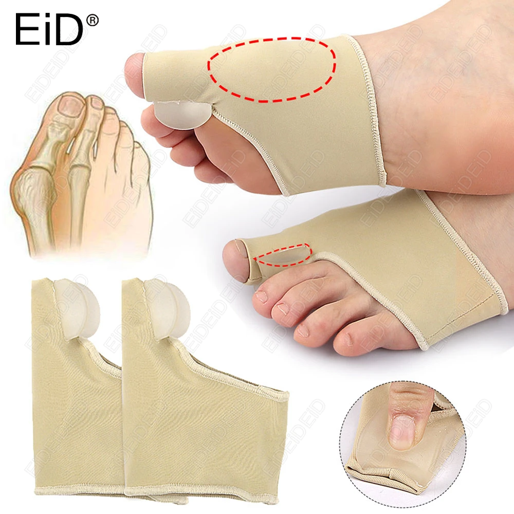 Hallux Valgus Zehenspreizer Silikon Bunion Corrector Orthesen Knochen Daumen Einstellgel Lindert Fußschmerzen Orthopädische Pediküre Socke Image