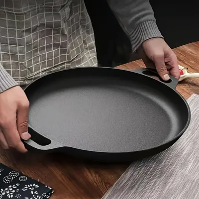 Damaly,Multi-Function Cast Iron Griddle Skillet |1pc | Cast Iron | Non-Stick |Home Kitchen and Outdoor Cooking | Ideal