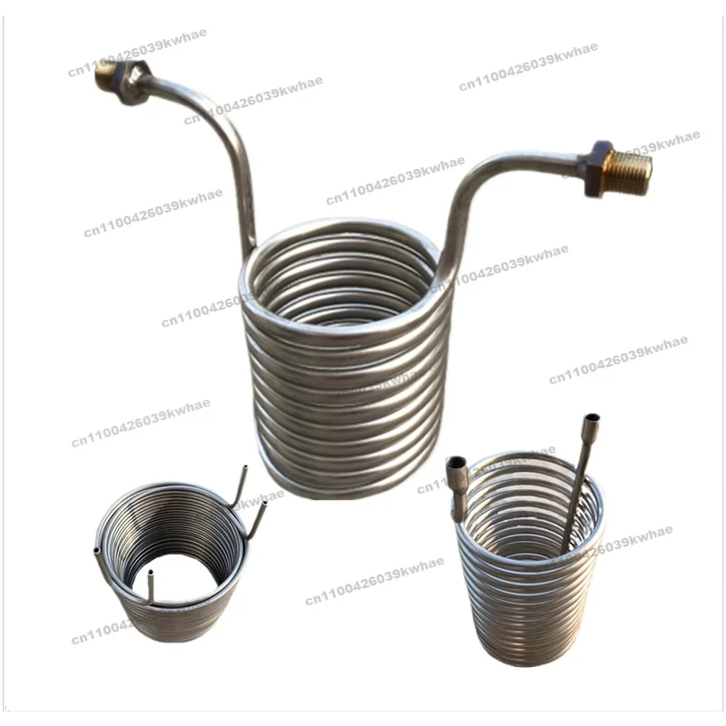 Edelstahlspule, Titan, Kupfer 304, gebogener Kapillarkopf, Kühlung, Brauen, Bier, Kondensation Image