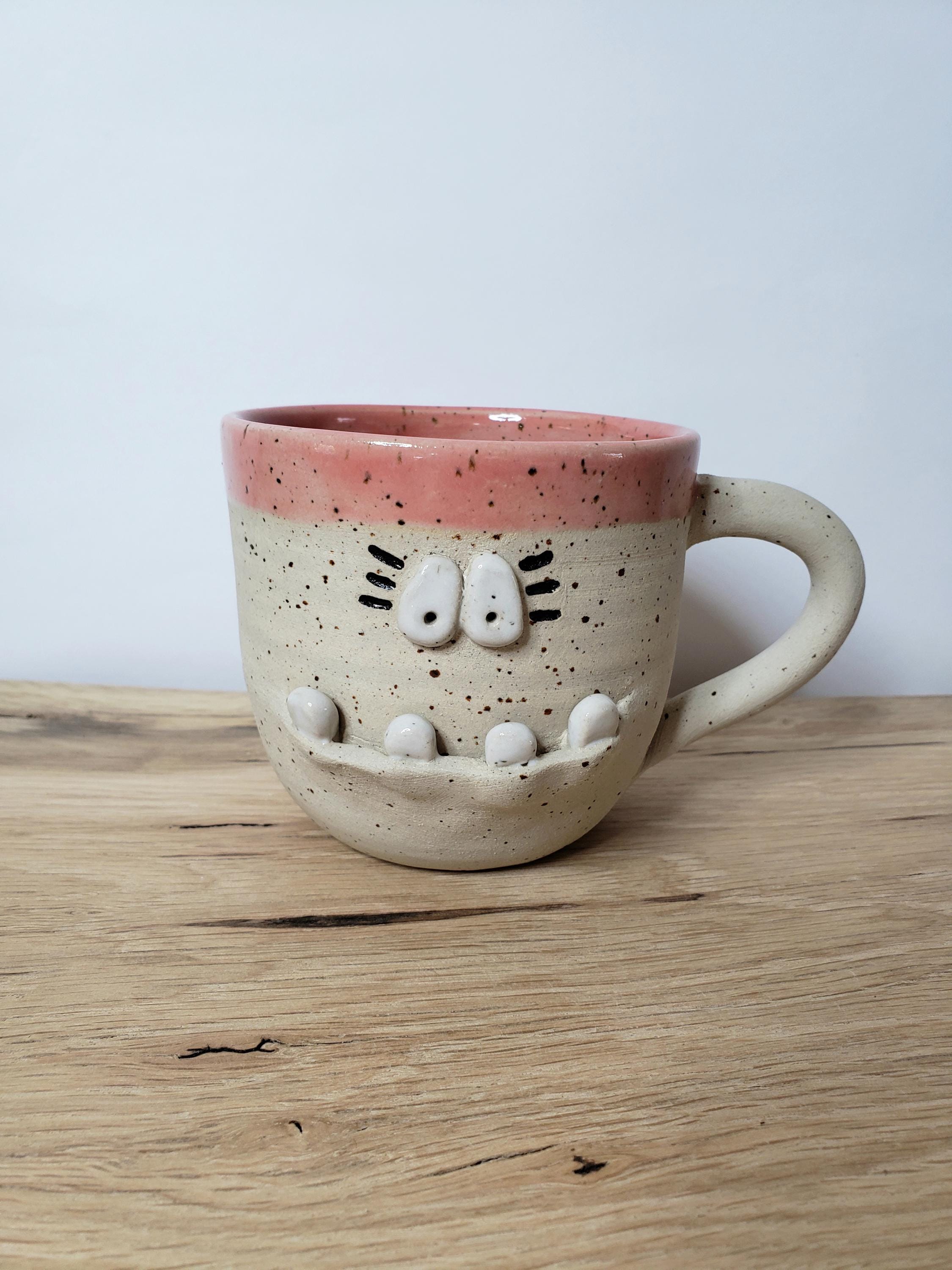 Tazza Mostro Tazza Tazza da Tè Tazza da Caffè Tazza Tazza da Caffè Tazza di Argilla Tazza Ceramica Argilla Ceramica Fatta a Mano Gres