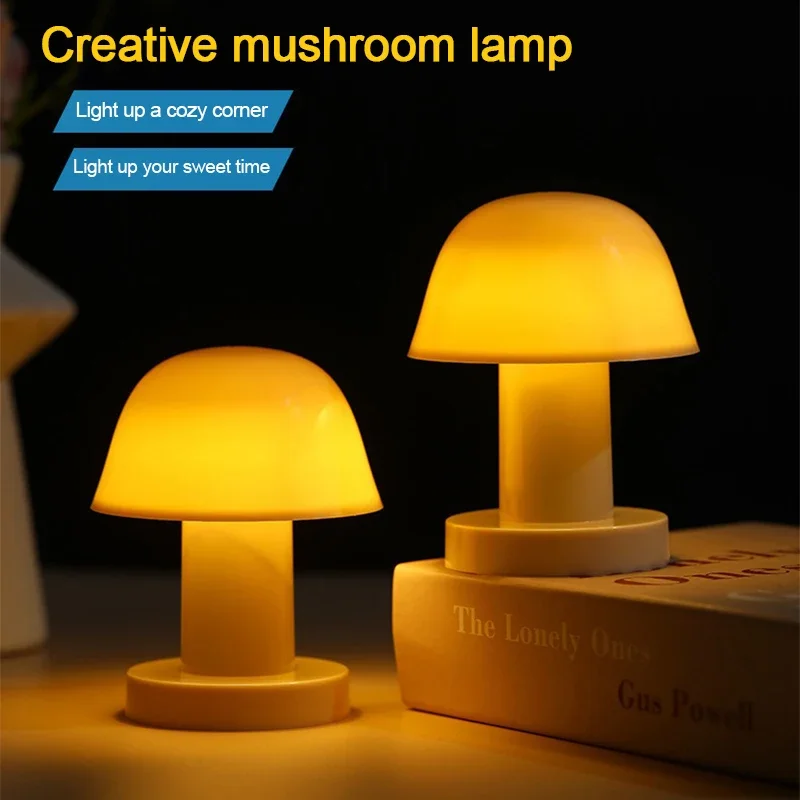Pilz Sonnenuntergang Mini Desktop Nacht Lampe Kreative Batterie Netzteil Stil Led Nachtlicht für Kaffee Bar Home Decor Schlafzimmer ﻿ Image