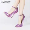 Anpassen 16CM Metall Echtes Leder High Heels Sexy Rose Gold Spitz Pumps SM Cross Dresser Laufsteg Mann Cosplay Unisex schuhe