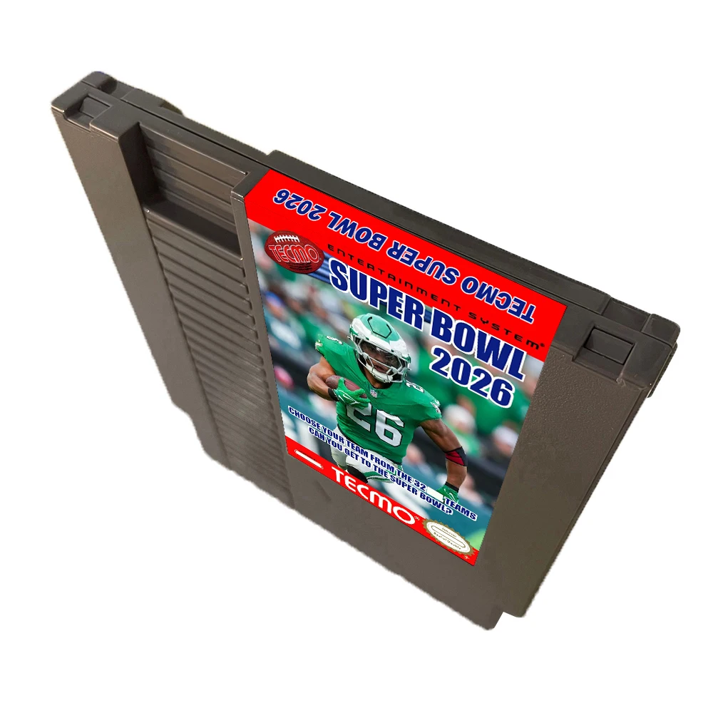 TECMO SUPER BOWL 2026 [Rosters: 09.04.25] - A Brand NEW NES Game Cartridge 8 Bit 72 Pin Video Game For NES Game Console