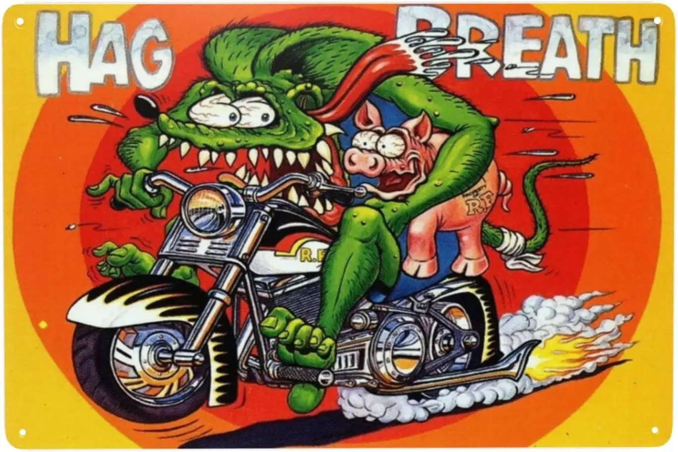 Rat Fink Comix # 3, Ed Roth, Big Daddy, Daddy Roth, Schilder im Vintage-Look, Reproduktion, Metall-Blechschild, Auto-Gargen-Schild