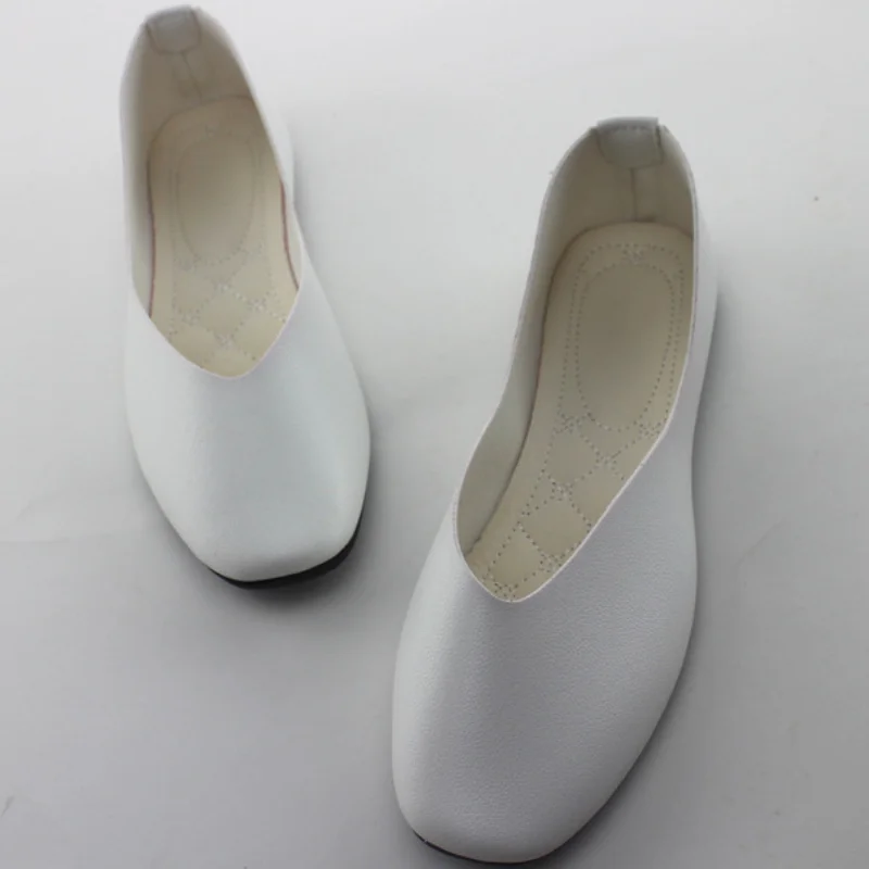 PU Leder Candy Farbe Damen Flache Schuhe Frauen Ballerinas Punkt Toe Loafers Schuhe Frau Retro Zapatos Mujer Große Size42 WSH2442