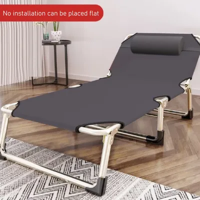 Camping Cots with Pillow Alloy Waterproof Comfortable Adjustable Sleeping Bed Cot for Camping Pool Beach Terrace