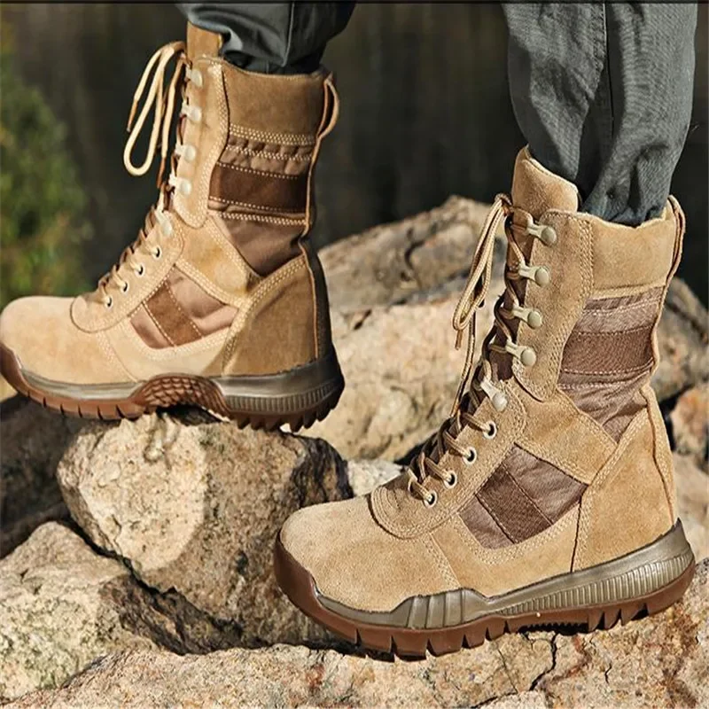 Militär Leder Stiefel Männer Herbst Winter Mann Wüste Stiefel Special Force Taktische Kampf Im Freien High-top Schuhe Arbeit Stiefel