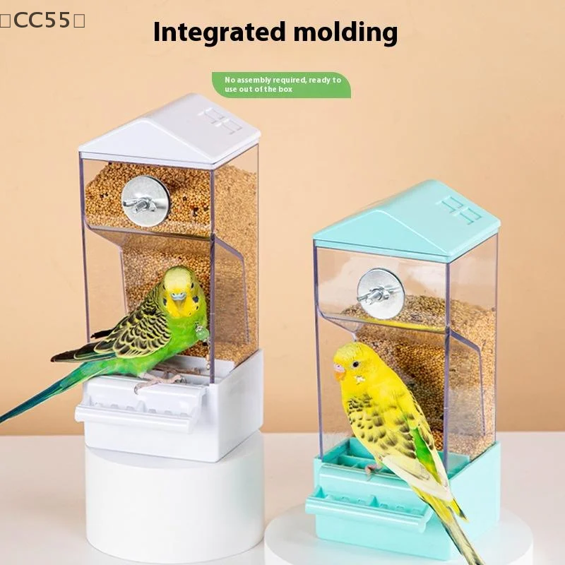 Große Kapazität Haustier Papagei Automatische Feeder Vogel Käfig Lebensmittel Box Schale Trennung Anti-spritzen Integrierte Splash Feeder Pet Liefert Image